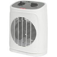 [아마존베스트]Clatronic HL 3762 Fan Heater, Mobile and Compact Fan Heater, 2 Heat Settings (1000/2000 W), Oscillating (can be switched off), Cold Level (Fan), White