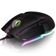 Thermaltake Argent M5 Gaming Mouse, 16.8M RGB Color Software Enabled, 8 Customizable Dynamic Lighting Effects, PIXART PMW-3389 Optical Sensor, DPI Adjustments Up to 16,000. GMO-TMF