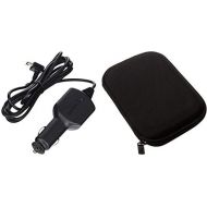 Garmin Car Charger Mini USB 2 Amp & Amazon Basics Hard Case for 5 Inch Navigation Devices Black