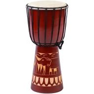 [아마존베스트]Ciffre Djembe Drum Bongo Africa Art Elephant Brown Super Sound 40 cm