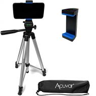Acuvar 50 Inch Aluminum Camera Tripod with Quick Release + Universal Smartphone Mount for iPhone 12, iPhone 12 Mini, iPhone 12 Pro Max, iPhone 11 Pro, 11 Pro Max, Xs, SE 2, Xr, X,