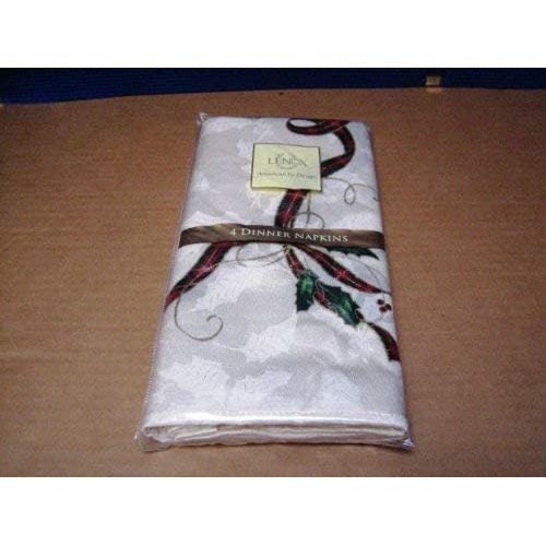레녹스 Lenox Holiday Nouveau Napkin 4-Pack, Ivory