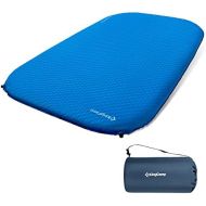 KingCamp Self Inflating Sleeping Pad for Camping Insulated Double Single Camping Air Mattress Comfortable Warm Sleeping Pads for Tent Cot Traveling and Hiking, Multicolor