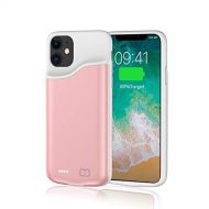 [아마존베스트]Battery Case for iPhone 11，YISHDA 2020 Upgraded [6000mAh] Protective Portable Charging Case，Rechargeable Charging Case, External Charging Cover (6.1 inch) Pink