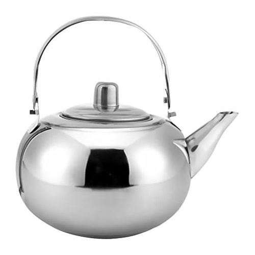  Perfk perfk Leicht Edelstahl Kessel Teekessel Wasserkocher Teekanne mit Klappgriff - Silber, 1L