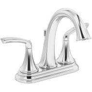 Symmons SLC-5512-1.0 Elm 4 in. Centerset 2-Handle Bathroom Faucet with Drain Assembly in Polished Chrome (1.0 GPM)