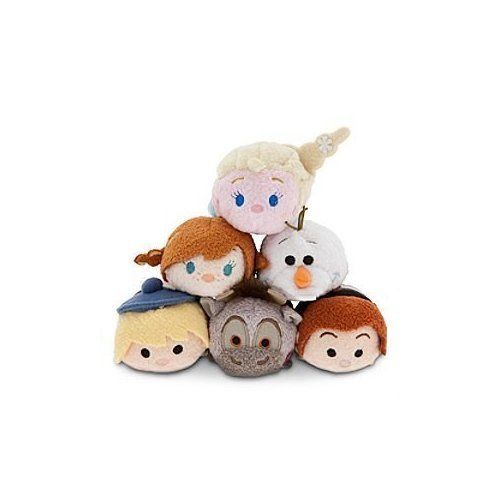 제네릭 :Disney Mini Tsum Tsum Frozen Bundle of 6 Characters: Elsa, Anna, Olaf, Kristoff, Sven, and Prince Hans