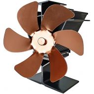 EastMetal Stove Fan with 6 Blades, Mini Size Heat Powered Fireplace Fan, Stove Burner Fan, Silent Operation Eco Friendly Heat Circulation, for Gas/Pellet/Wood/Log Burning Stoves Br