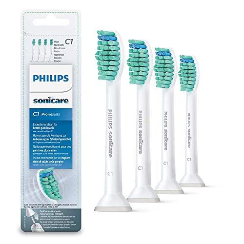 필립스 Philips Genuine Sonicare Pro Results Brush Heads, White, Pack of 4 - HX6014/26