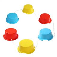 Milliard Kids Stepping Balance Buckets 6-Pack with Anti-Skid Pads, Stackable Gross Motor, Coordination, Exercise Fun, Balancing for Home and School