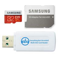 Samsung Evo Plus 32GB MicroSD Memory Card for DJI Mavic Mini 2 Drone Flycam UHS-I Speed Class 10, U1, SDHC (MB-MC32) Bundle with (1) Everything But Stromboli Micro & SD Card Reader