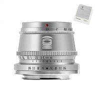 TTArtisan 35mm F1.4 APS-C Camera Lens Silver Version for Fuji X Mount Cameras Like X-A10、X-M2、X-H1、X-T1、X-T10、X-T2、X-T20、X-T3、X-T4、X-T100、X-T200、X-T30、X-PR03、X-E1、X-E2、X-E2S、X-E3、X