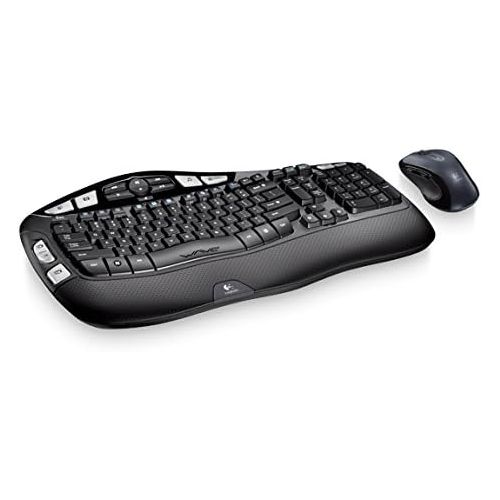 로지텍 Logitech MK550 Wireless Wave Keyboard and Laser Mouse Combo w/ 128-BIT AES Encryption 2.4GHZ USB
