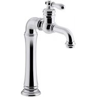 KOHLER K-99268-CP Artifacts Gentlemans Bar Sink Faucet, Polished Chrome, Single Handle, Prep Faucet, Secondary Faucet, Single Hole Installation, Entertainment Faucet