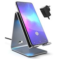 Encased Premium Aluminum Wireless Charger for iPhone and Samsung Models - Fast Charging Power Stand (Galaxy S10/S20/S21 Ultra/Note/iPhone X,Xr,Xs/11/12/13 Pro Max) Wall Adapter Included