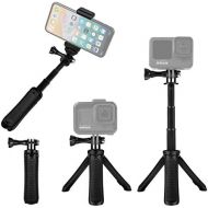 Taisioner Mini Selfie Stick Tripod Kit Two in One Compatible with GoPro AKASO Action Camera and Cell Phone Accessories