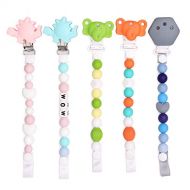 KUKE Baby Silicone Pacifier Clip BPA Free Food Grade Dummy Pacifier Chain Clip (Multi)