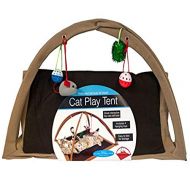 bulk buys Fleece Cat Play Tent with Dangle Toys - Pack of 1