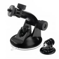 CAOMING Suction Cup Mount + Tripod Adapter for GoPro New Hero /HERO6 /5/5 Session /4 Session /4/3+ /3/2 /1, Xiaoyi and Other Action Cameras (ST-61) (Black) Durable
