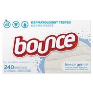 Bounce Fabric Softener Sheets, Free & Gentle, 240 Count (3-Pack)