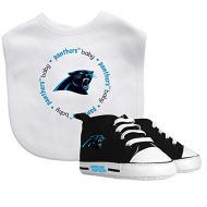 Baby Fanatic NFL Legacy Infant Gift Set, Carolina Panthers, 2Piece Set (Bib & PRE-Walkers)