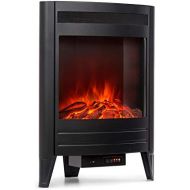 Klarstein Vienna Electric Corner Fireplace, Electric Fireplace with Flame Effect, Electric Fireplace, Switchable Heating Function, 950 or 1900 Watt, Programmable Weekly Timer, Incl
