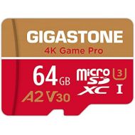 [5-Yrs Free Data Recovery] Gigastone 64GB Micro SD Card, 4K Game Pro, MicroSDXC Memory Card for Nintendo-Switch, GoPro, Security Camera, DJI, Drone, UHD Video, R/W up to 95/35MB/s,