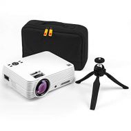 KODAK FLIK X4 Home Projector 4.0 LCD Compact Home Theater System Projects Up to 150” with 1080p Compatibility & Bright Lumen LED Lamp VGA/AV/HDMI/USB/TF Inputs Remote, Tripod & Car