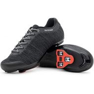 [아마존베스트]Tommaso Strada Aria Knit Lace Up Dual Compatible Cycling Shoe and Bundle, SPD, Delta, Black