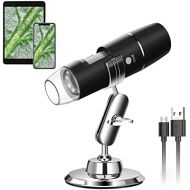 [아마존베스트]Wadeo WiFi Microscope Camera Digital Microscope USB Microscope 1000x Magnification with 8 LEDs Microscope for Android iOS iPhone iPad
