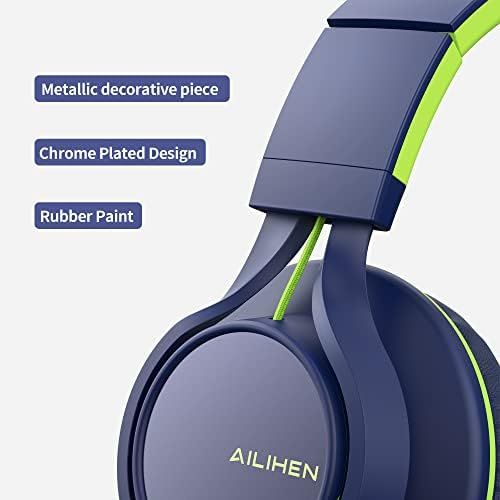  [아마존베스트]AILIHEN Green 3.5mm Jack Wired On-Ear Headset