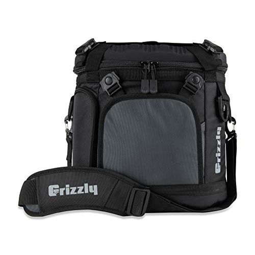  Grizzly Drifter 20 Flip-top Soft Cooler, Green/Black/Orange, 20 QT