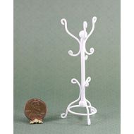 Dollhouse Miniature 1:24 Coat Rack in White Wire