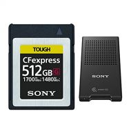 Sony 512GB Tough CEB-G Series CFexpress Type B Memory Card with Sony MRWG1T Card Reader Bundle (2 Items)