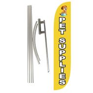 LookOurWay Pet Supplies Feather Flag Complete Set with Pole & Ground Spike