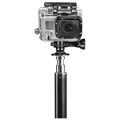  Mantona Group Selfie Set fuer GoPro Hero inkl. Lampenstativ/Kugelkopf/GoPro Stativadapter mit 1/4 Zoll Gewinde