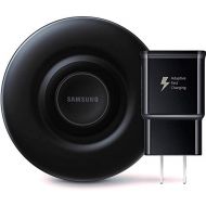 Unknown Samsung Qi Certified Fast Charge Wireless Charger Pad with Cooling Fan for Galaxy Phones, Watches and iPhone Devices (2019 Edition) - Non-Retail Packaging - Black