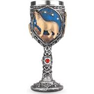 [아마존베스트]EZESO ESSENTIAL SKINCARE Wolf Goblet Stainless Steel, Resin 3D Wine Chalice Goblet Cup Kitchen Party Hosting Decorative Holiday Souvenirs (Brown)