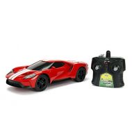 Jada Toys Hyperchargers 1:16 Big Time Muscle R/C 17 Ford GT Vehicle Ready to Run USB Charging Radio Control Car red, red w/ White Stripes (98330)