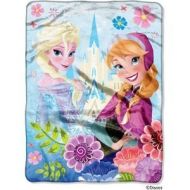 Disney Frozen Floral Fjord Micro Plush Throw Blanket