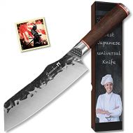 SENZOKAN Asian Knife Kiritsuke Japanese Chefs Knife with 6 Blade Nakiri Light and Handy..