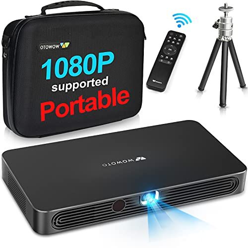  Mini Projector WOWOTO A8 Pro 200 ANSI Lumen Android 6.0 Support Full HD 1080P Smart Wi-Fi Projector 4200mAh battery 150Image DLP Video Projector with BT4.0/HDMI/USB/Outdoor Project
