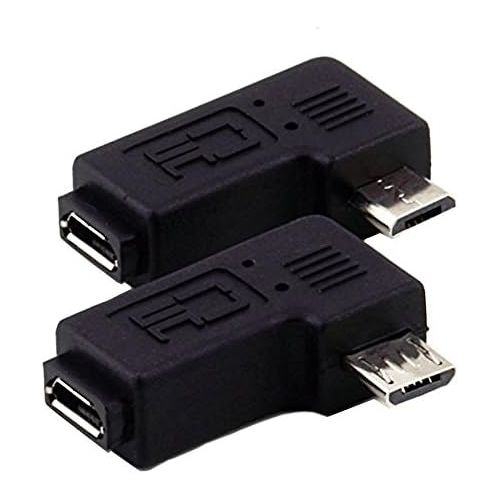  [아마존베스트]KRS - 8 m - 90° adapter angle plug from micro USB to micro USB angled 2 pieces 1x right / 1x left