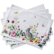 Maison d Hermine Printemps 100% Cotton Set of 4 Placemats for Dining Table | Kitchen | Wedding | Everyday Use | Spring/Summer | Dinner Parties (13 Inch by 19 Inch)