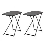 CoscoProducts COSCO Multi-Purpose, Adjustable Height Personal Folding Activity Table, 2 Pack, Black