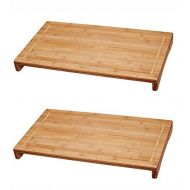 Lipper International Lipper 8831 Bamboo Large Over the Sink/Stove Cutting Board 2 Pack