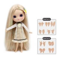 Fortune Days Toys Store Dream fairy ICY dolls Fortune Days Toys 12 inch nude doll with natural skin and small breast joint body like blythe. (280BL90164006, 30cm)
