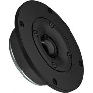 MONACOR DTM 104/8 Hi Fi Dome Tweeter, Textile Calotte with Kapton Voice Coil Carrier, Powerful Round Design Tweeter Speaker 45W 8 Ohm, Black