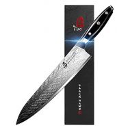 TUO Chef Knife Kitchen Knives 10 inch High Carbon Stainless Steel Pro Chef s Vegetable Meat Knife with G10 Full Tang Handle Black Hawk s Knives Including Gift Box