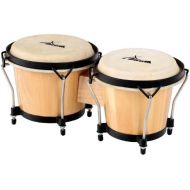 [아마존베스트]XDrum Bongo Club Standard 6 Inch Macho and 7 Inch Hembra Wood Natural Percussion Wood Bongo Natural Fur Drum
